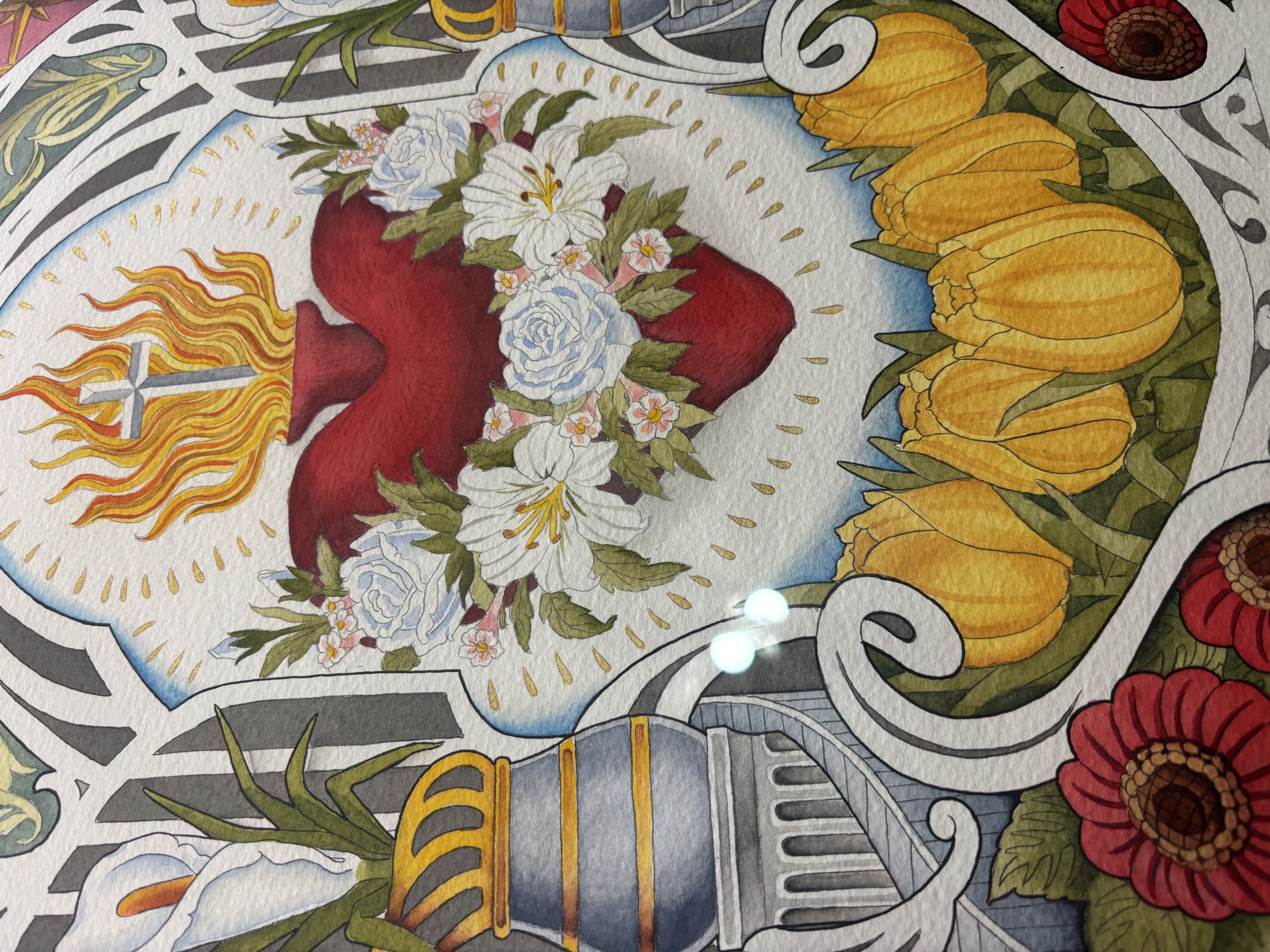 Sacred heart painting