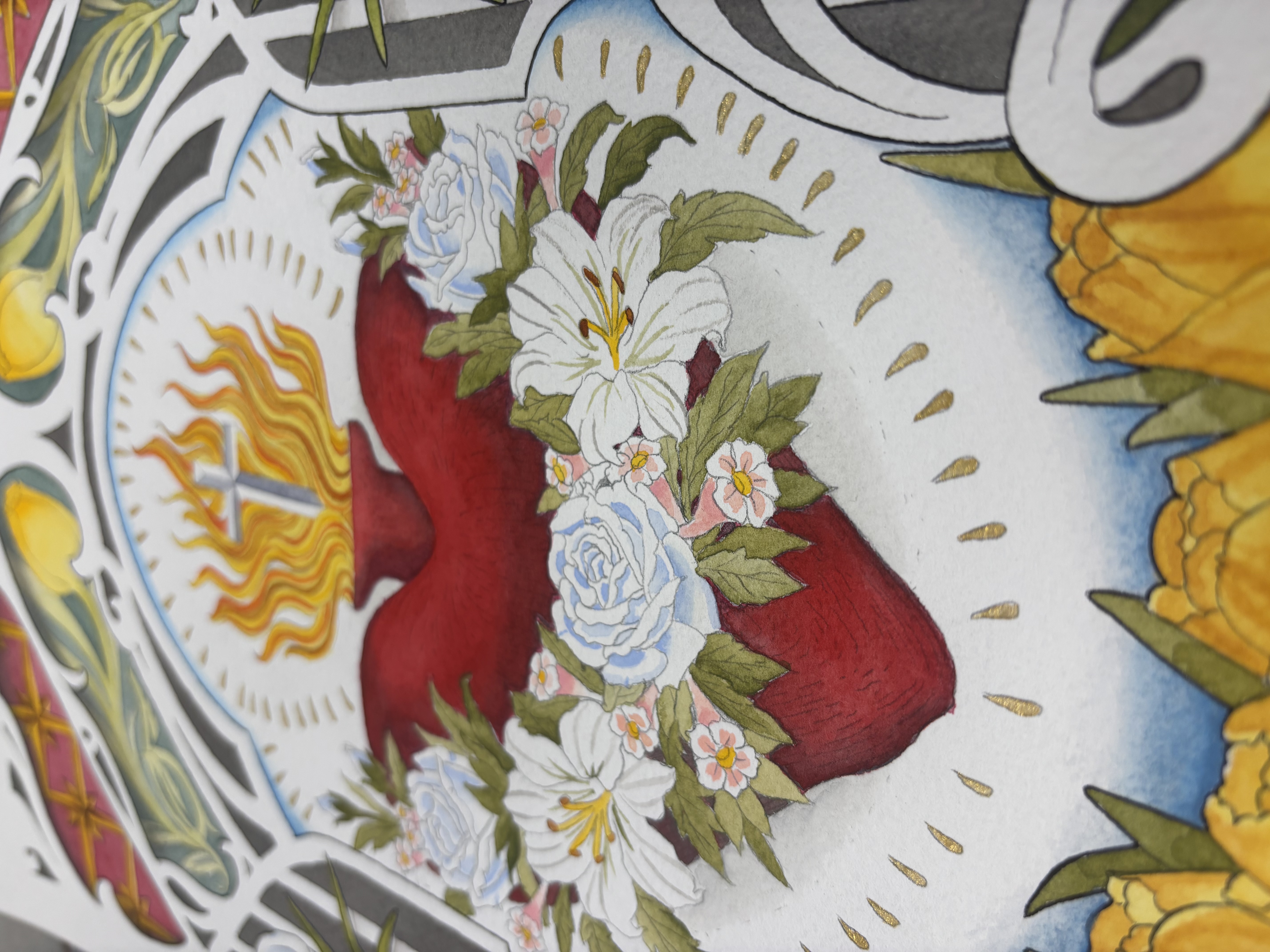 Sacred heart painting