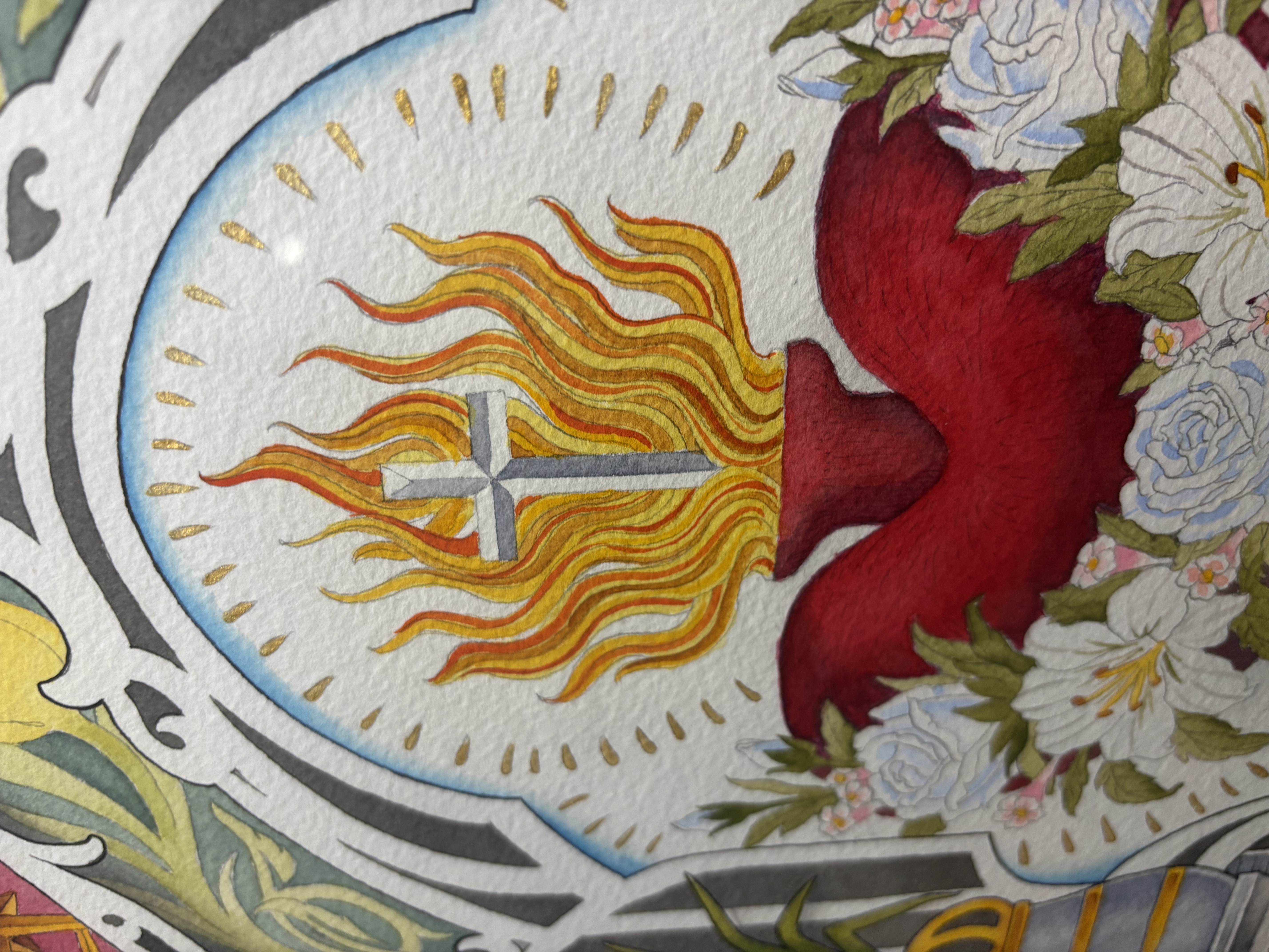 Sacred heart painting